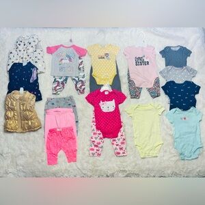 Baby girl clothing lot size 0-3 months